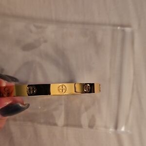 Gold Stainless Steel Bangle Bracelet